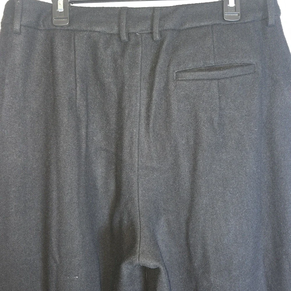 Frances Valentine Pants Women‎ 16 Black Bossy Wide Leg 100% Wool NEW